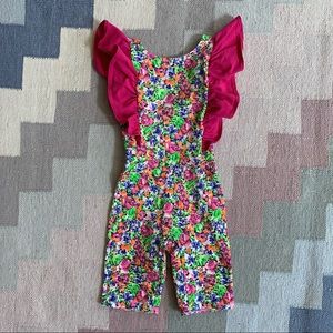 Vintage 90s Floral Girl’s Unique Romper / Leotard
